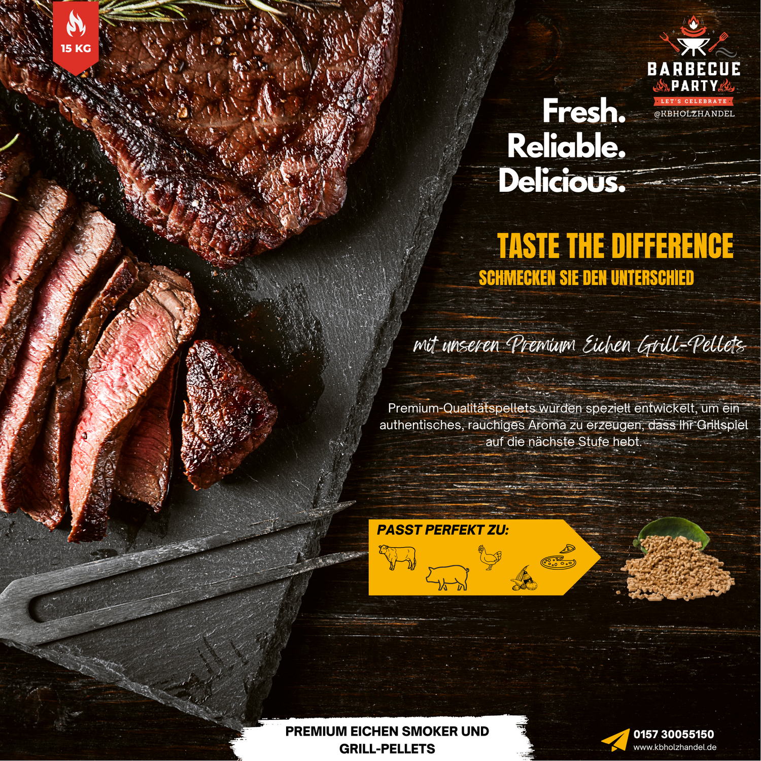 Genießen Sie eine lange und rauchige Grillsaison mit Eichen Grillpellets