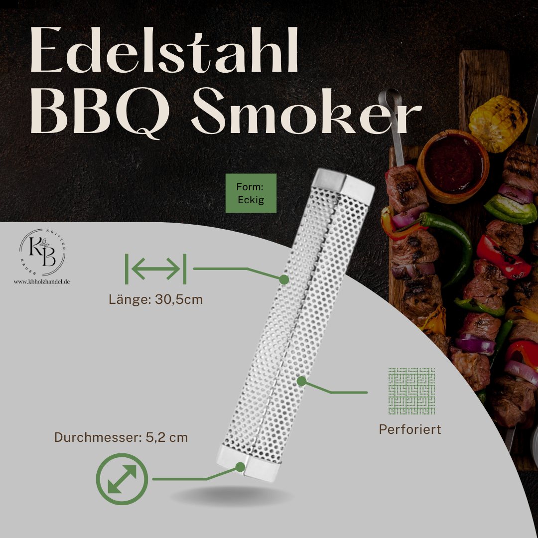 Verblüffen Sie Ihre Gäste mit dem Geheimnis unseres Räucherrohrs Eckig 30cm Länge!