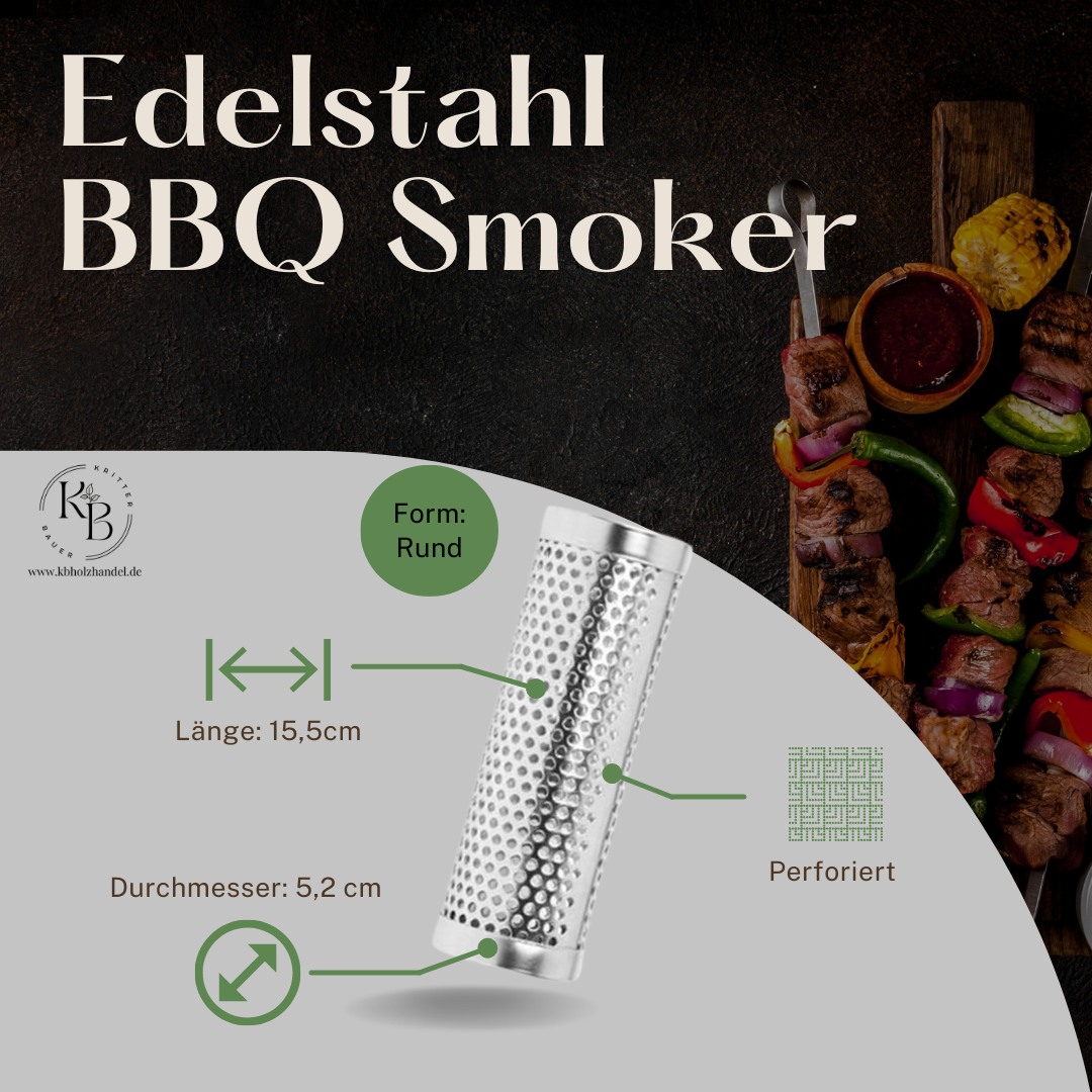 Wie unser Räucherrohr Rund 15cm Länge Ihr Grillgut unwiderstehlich aromatisch macht!