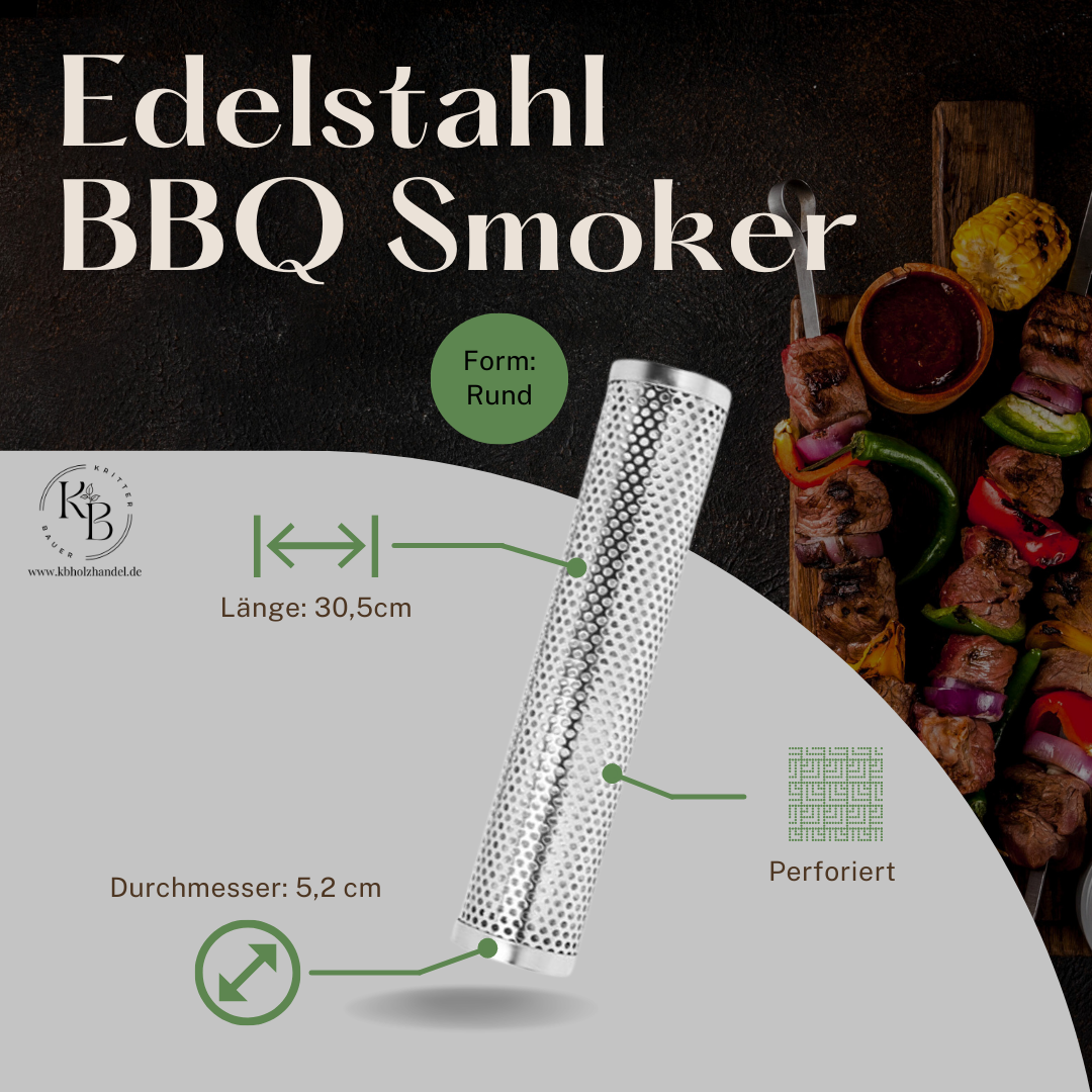 Verblüffen Sie Ihre Gäste mit dem Geheimnis unseres Räucherrohrs Rund 30cm Länge!